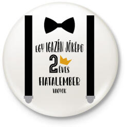 printfashion Jóképű fiatalember - Számmal - Kitűző, hűtőmágnes - Fehér (8097601)