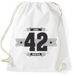 printfashion b-day-42-dark-lightgrey - Sportzsák, Tornazsák - Fehér (511374)