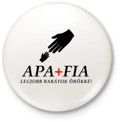 printfashion APA ÉS FIA - Kitűző, hűtőmágnes - Fehér (3080297)