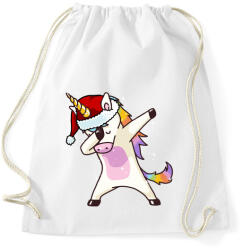 printfashion Karácsonyi unikornis dabbing - Sportzsák, Tornazsák - Fehér (1100764)