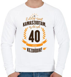 printfashion kamasz-40-brown-orange - Férfi pulóver - Fehér (599934)