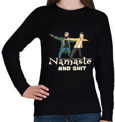 printfashion namastee and shit - Női pulóver - Fekete (2129433)