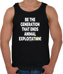 printfashion be the generation. . . - vegán aktivista grafika #4 - Férfi atléta - Fekete (3907548)