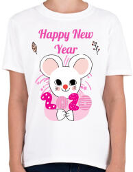 printfashion happy new year - Gyerek póló - Fehér (2090758)