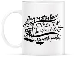 printfashion Egész évben szeretek piálni - Augusztus - Bögre - Fehér (2797107)