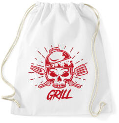 printfashion Grill koponya - Sportzsák, Tornazsák - Fehér (13689231)