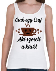 printfashion Csak egy csaj aki szereti a kávét - Női atléta - Fehér (5964094)