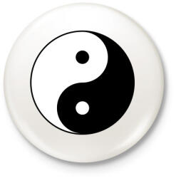 printfashion Yin-Yang - Kitűző, hűtőmágnes - Fehér (3082746)