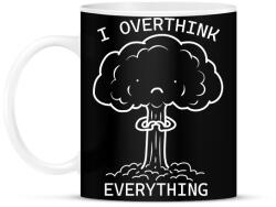 printfashion I overthink everythink - Bögre - Fekete (16342063)