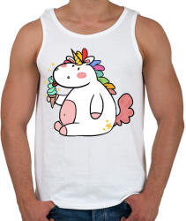 printfashion Unikornis fagyival - Férfi atléta - Fehér (3999906)