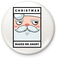 printfashion Mérges Télapó - Kitűző, hűtőmágnes - Fehér (10150960)