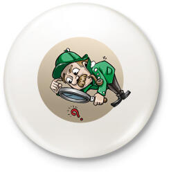 printfashion Vicces detektív póló minta - Kitűző, hűtőmágnes - Fehér (9415969)