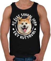 printfashion Akita Inu - Férfi atléta - Fekete (5438373)