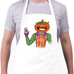 printfashion Tomatohead - Fortnite - Kötény - Fehér (4913694)