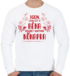 printfashion Ezt kaptam nőnapra - Férfi pulóver - Fehér (12641413)