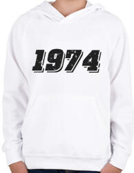 printfashion 1974 - Gyerek kapucnis pulóver - Fehér (6177143)