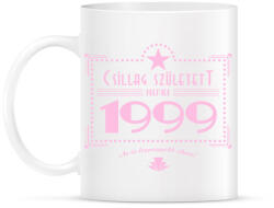 printfashion csillag-1999-pink - Bögre - Fehér (790845)