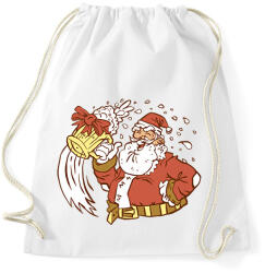 printfashion Télapó sörrel - Sportzsák, Tornazsák - Fehér (14755068)