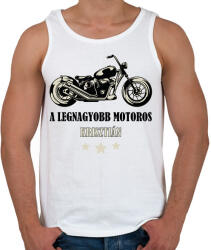 printfashion A legnagyobb motoros - Névvel - Férfi atléta - Fehér (6364096)