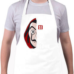 printfashion pénzrablás igyunk póló fehér - Kötény - Fehér (12576467)