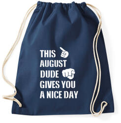 printfashion Ez a augusztusi csávó szép napot kíván neked - Sportzsák, Tornazsák - Sötétkék (1406815)