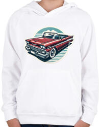 printfashion Klasszikus Autó - Gyerek kapucnis pulóver - Fehér (16714902)