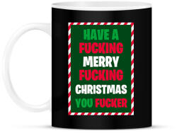 printfashion Have a Fcking Merry Fcking Christmas - Bögre - Fekete (2069404)