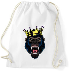 printfashion Gorilla king - Sportzsák, Tornazsák - Fehér (2037907)