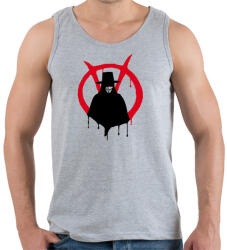 printfashion V for vendetta - Férfi atléta - Sport szürke (4211685)