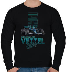 printfashion Sebastian Vettel - Férfi pulóver - Fekete (11968756)