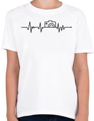 printfashion Fotózás ekg - Gyerek póló - Fehér (5370161)