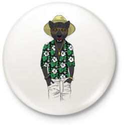 printfashion Fashion Panther - Kitűző, hűtőmágnes - Fehér (3079113)