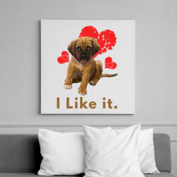 printfashion i like it - Vászonkép - Fehér (6628852)
