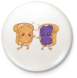 printfashion Szerelmes kenyerek - Kitűző, hűtőmágnes - Fehér (11761169)