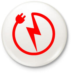 printfashion Villanyszerelő 3 - Kitűző, hűtőmágnes - Fehér (3088165)