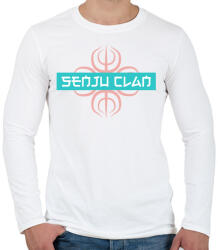 printfashion Senju klan - Férfi hosszú ujjú póló - Fehér (5093561)