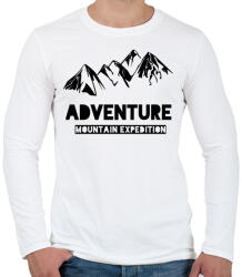 printfashion Mountain adventure - Férfi hosszú ujjú póló - Fehér (4232103)