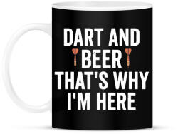printfashion Darts&beer - Bögre - Fekete (2396519)