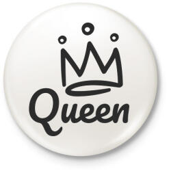 printfashion Queen - páros minta - Kitűző, hűtőmágnes - Fehér (6084494)