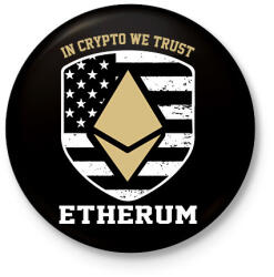 printfashion BITCOIN 4 EVER 92 - Kitűző, hűtőmágnes - Fekete (6977168)