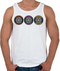 printfashion F1 gumik - Férfi atléta - Fehér (13969138)