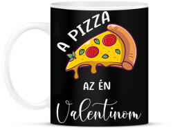 printfashion Pizza Valentin nap - Bögre - Fekete (6017261)