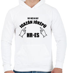 printfashion Igazán jóképű HR-es - Férfi kapucnis pulóver - Fehér (15475641)