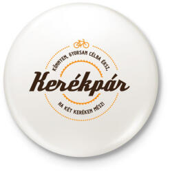 printfashion kerekpar-brown-orange - Kitűző, hűtőmágnes - Fehér (3076705)