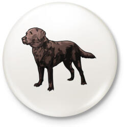 printfashion Labrador - Kitűző, hűtőmágnes - Fehér (3082683)