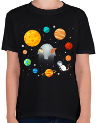 printfashion Sputnik - Gyerek póló - Fekete (13351086)