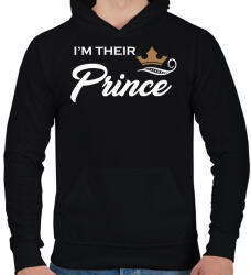 printfashion I'M THEIR PRINCE - Férfi kapucnis pulóver - Fekete (1157855)