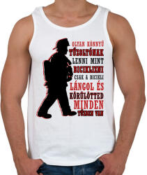 printfashion Könnyű tűzoltónak lenni - Férfi atléta - Fehér (10749867)