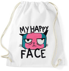 printfashion A vidám arckifejezésem - macska - Sportzsák, Tornazsák - Fehér (5525380)