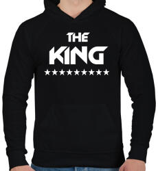 printfashion The King - Férfi kapucnis pulóver - Fekete (540888)